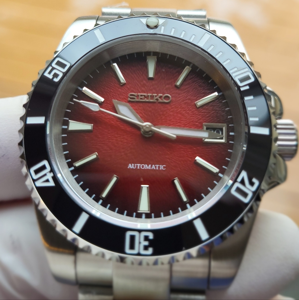 New Custom 40mm SeikoMod Automatic Watch Dive Watch